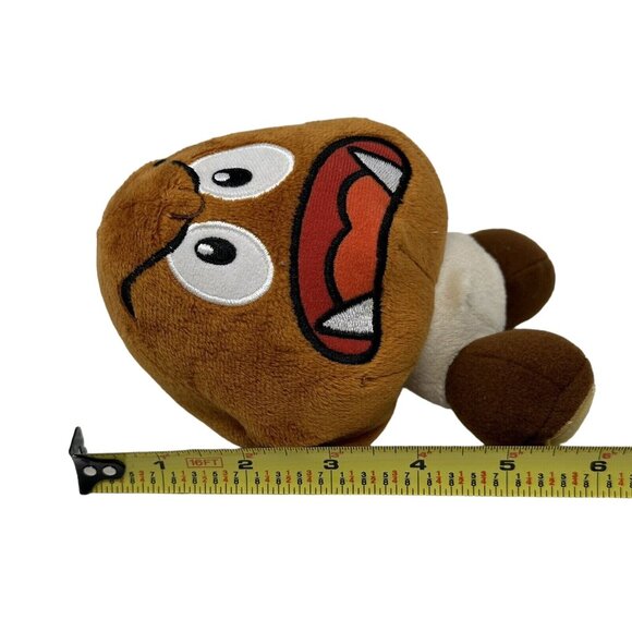 Super Mario Goomba Mushroom Plush Open Mouth Running World Of Nintendo 6 Inch - Picture 7 of 7